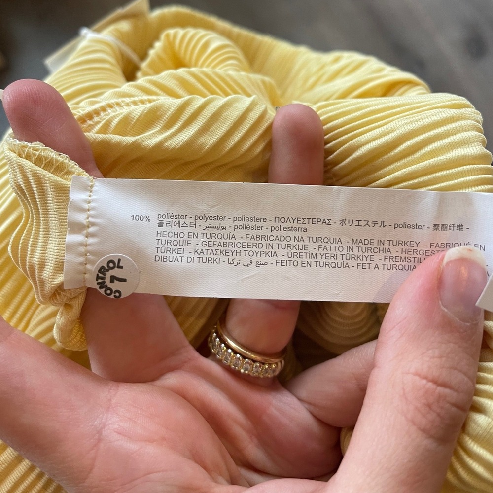 Zara Butter Yellow Two Piece Matching  Set Size S NWT Dainty‎ Coquette Feminine - Picture 10 of 16